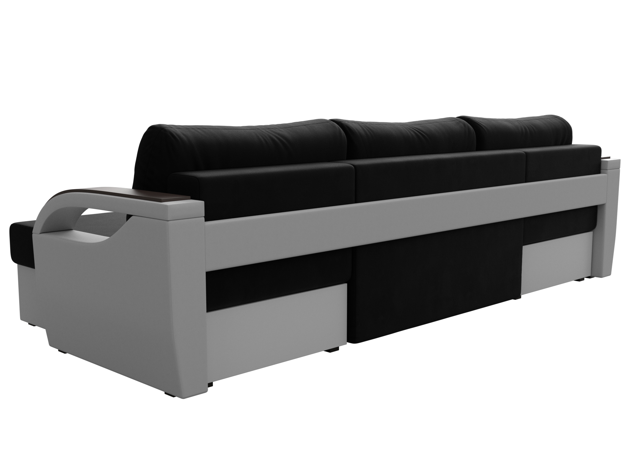 П-образный диван Форсайт (Черный\Белый)
