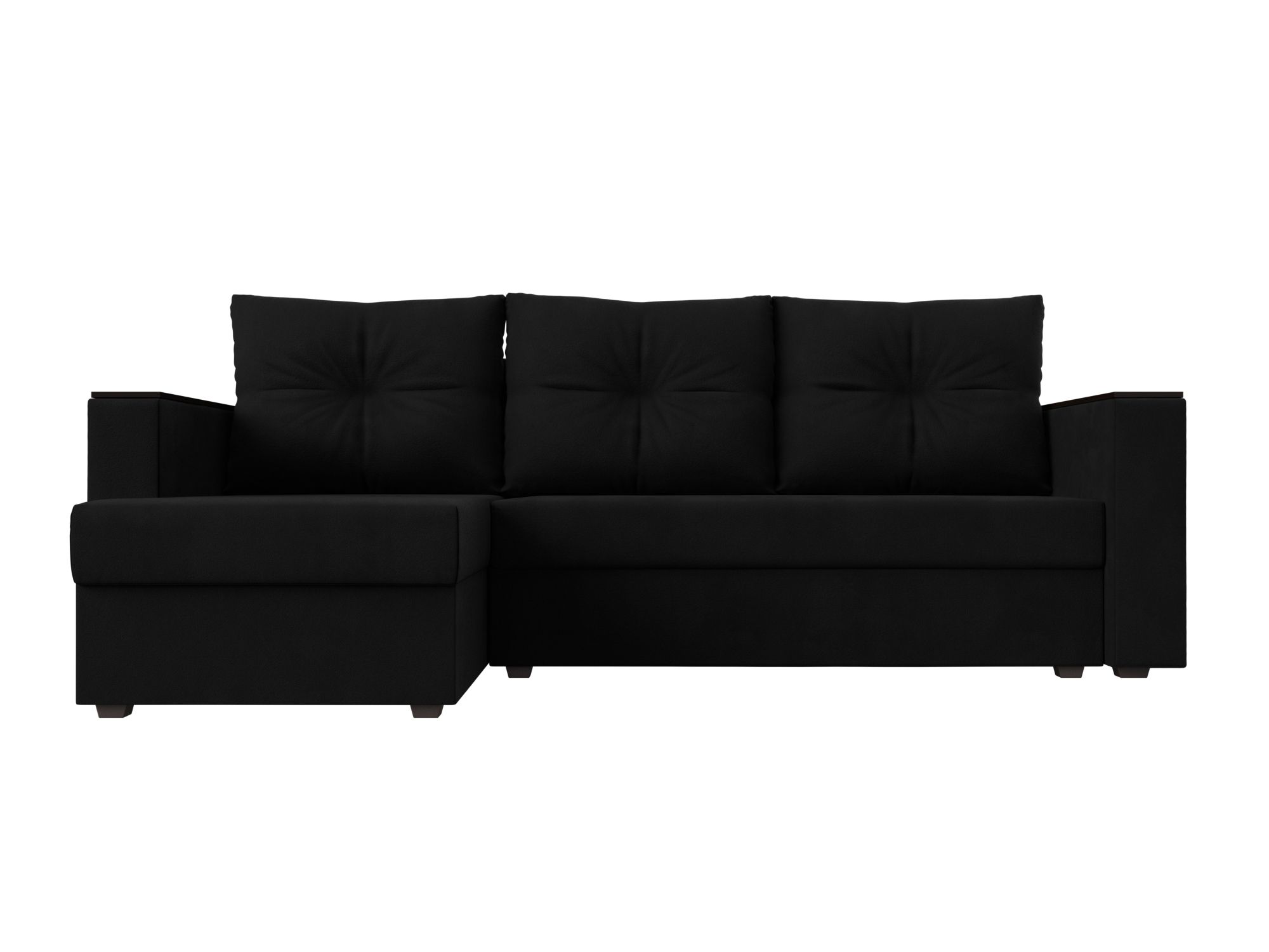 Угловой диван Атланта Лайт Б/С левый угол (Черный)