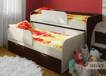 Двухъярусная кровать Фанки Кидз-8 с выдвижным ящиком