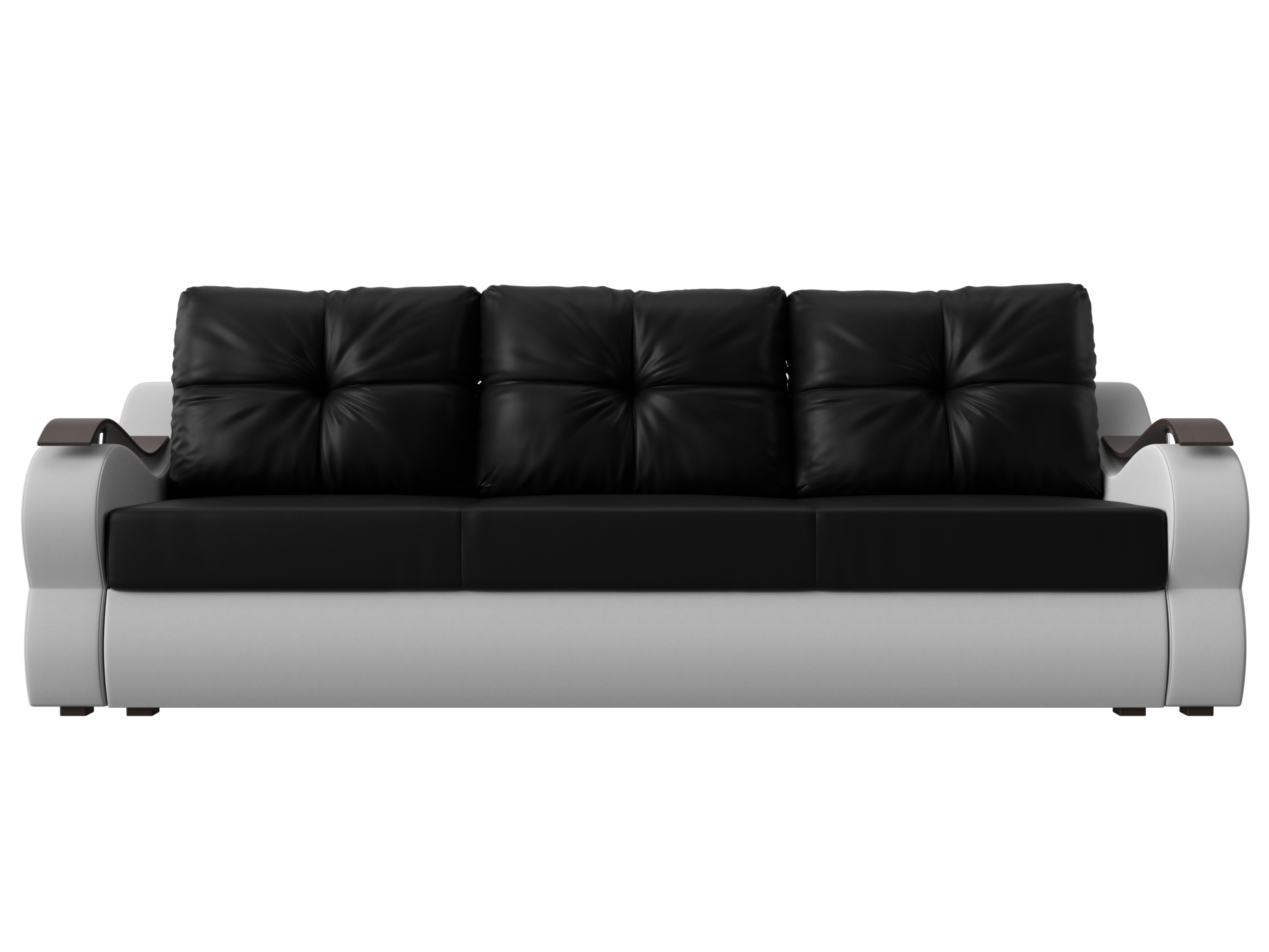 Прямой диван Меркурий еврокнижка (Черный\Белый)