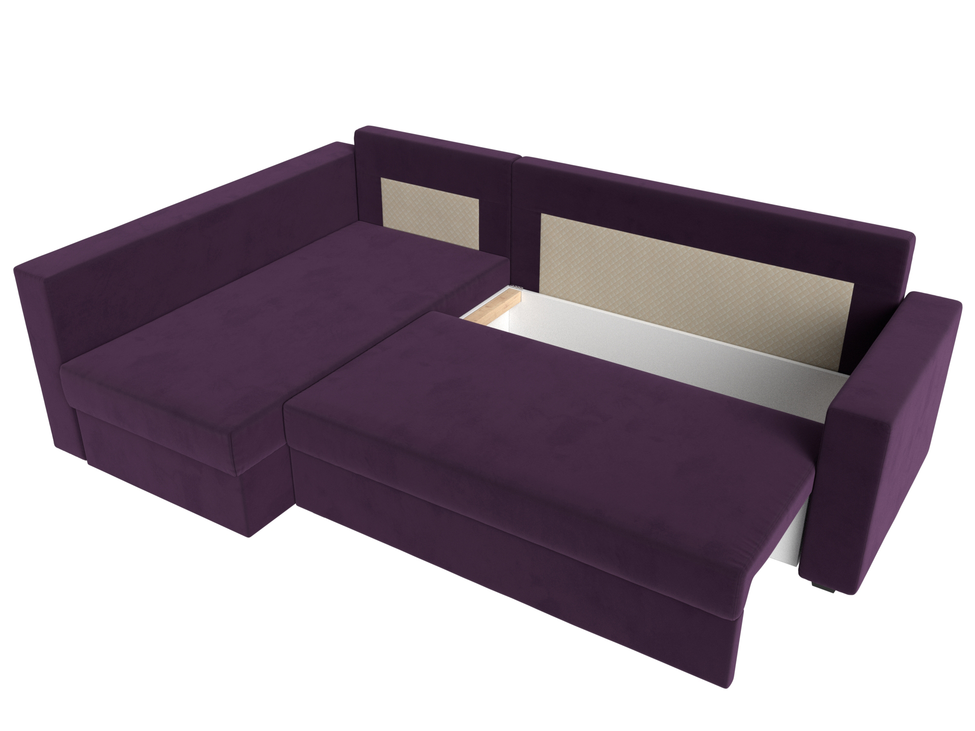 Угловой диван Мансберг левый угол (Фиолетовый)