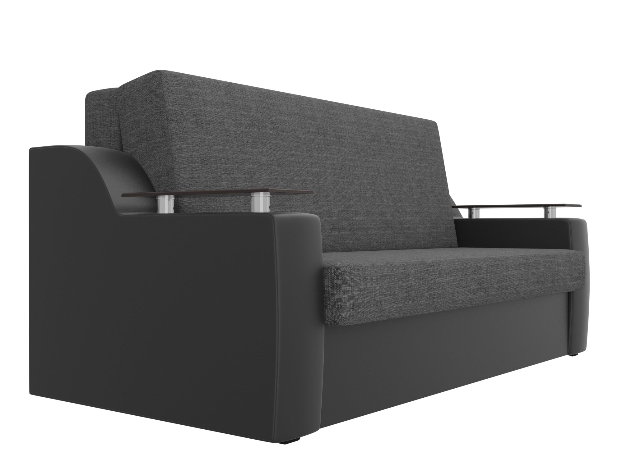 Прямой диван аккордеон Сенатор 120 (Серый\Черный)