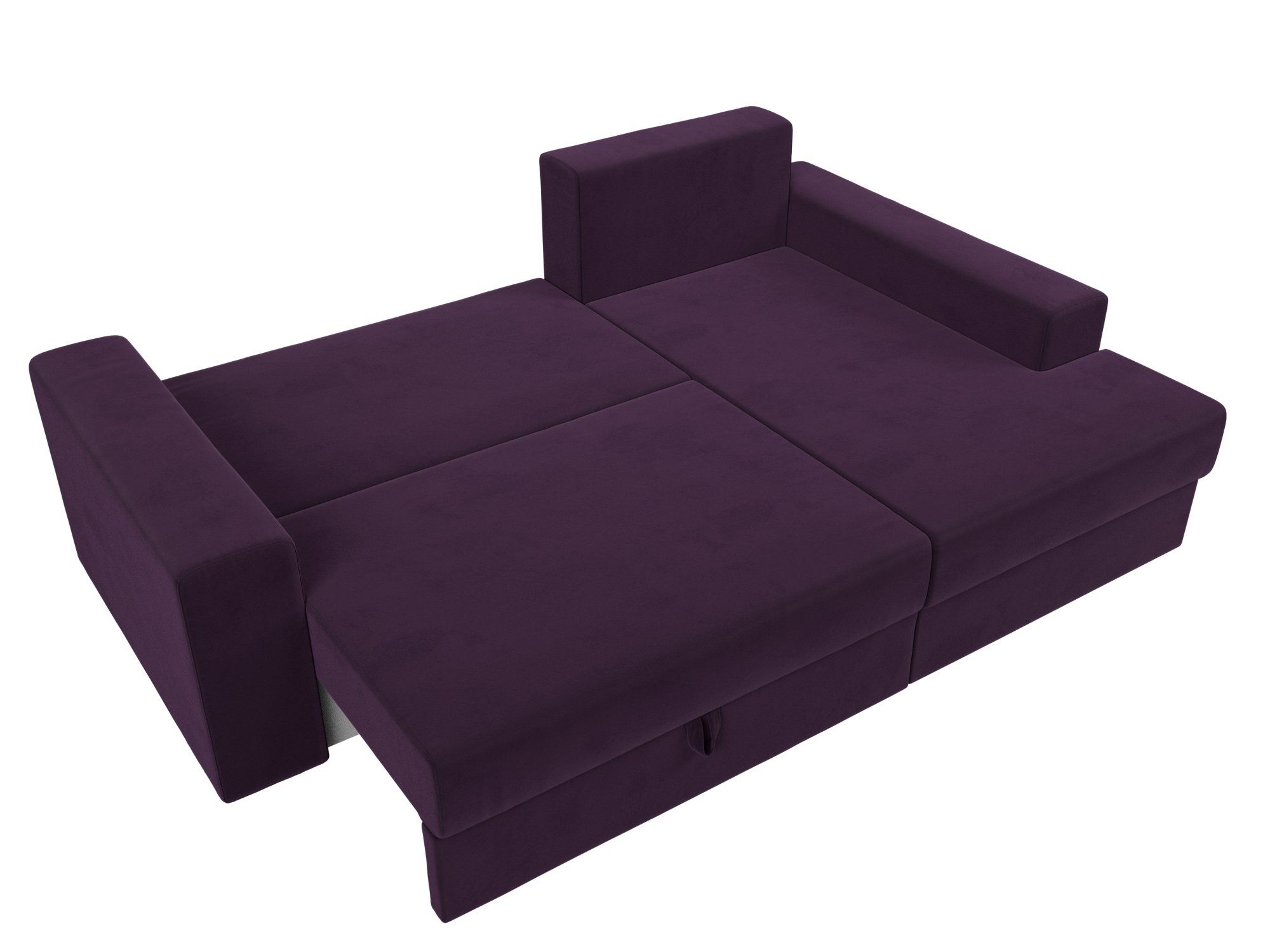 Угловой диван Майами правый угол (Фиолетовый\Фиолетовый\Бежевый)