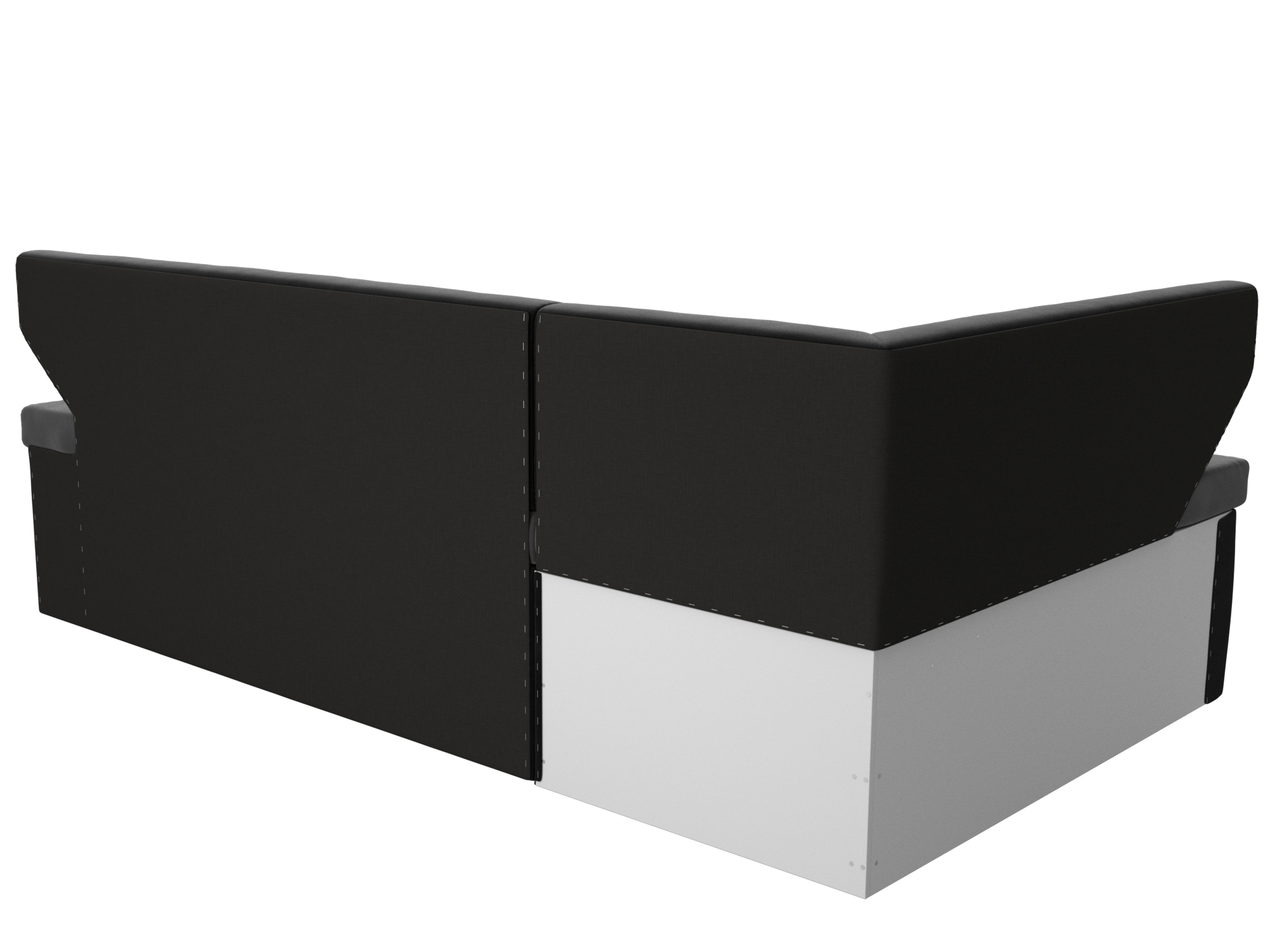 Кухонный угловой диван Омура левый угол (Серый\Черный)
