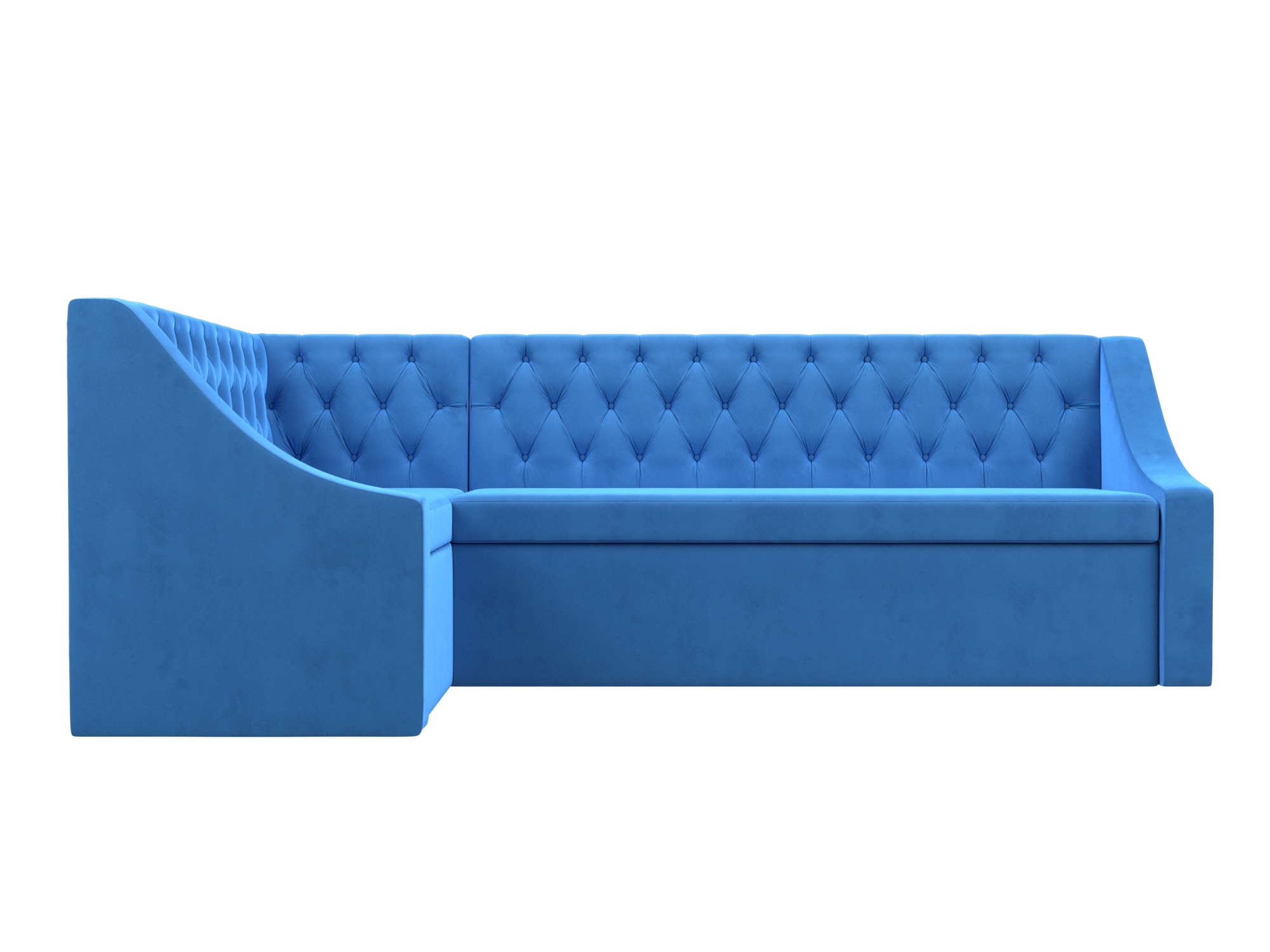 Кухонный угловой диван Мерлин левый угол (Голубой)
