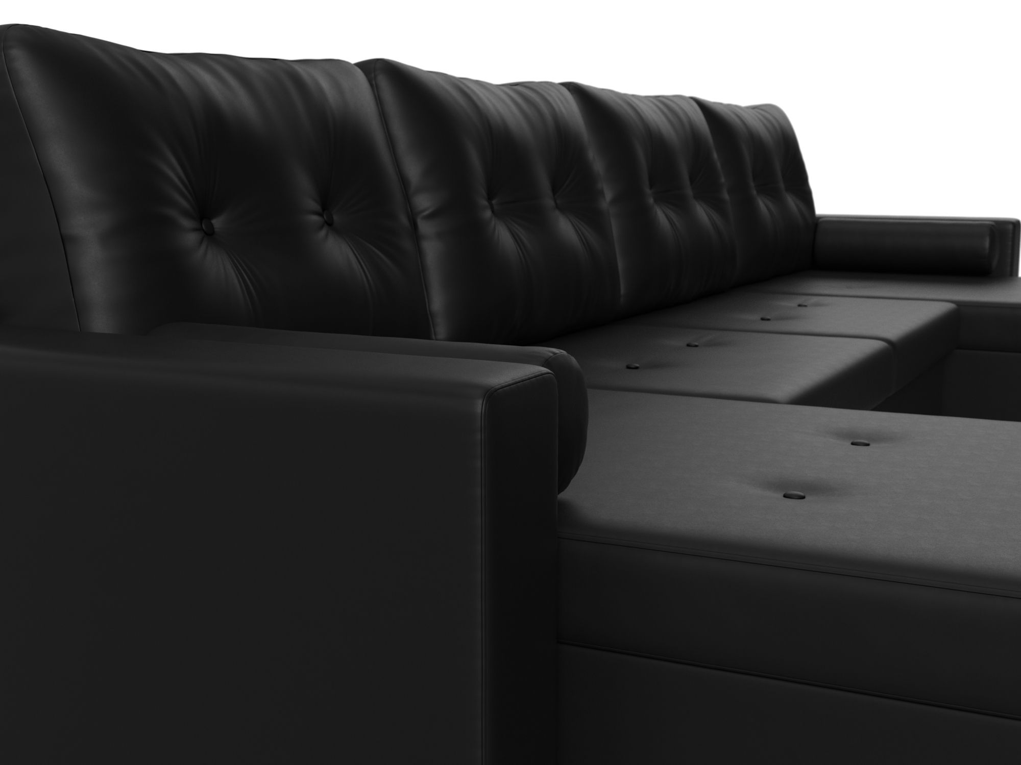 П-образный диван Белфаст (Черный)