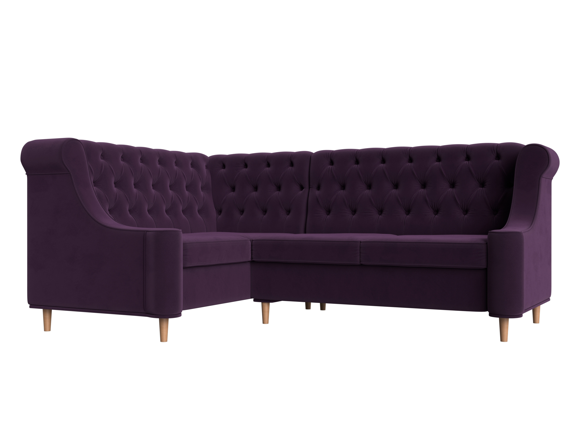 Угловой диван Бронкс левый угол (Фиолетовый)