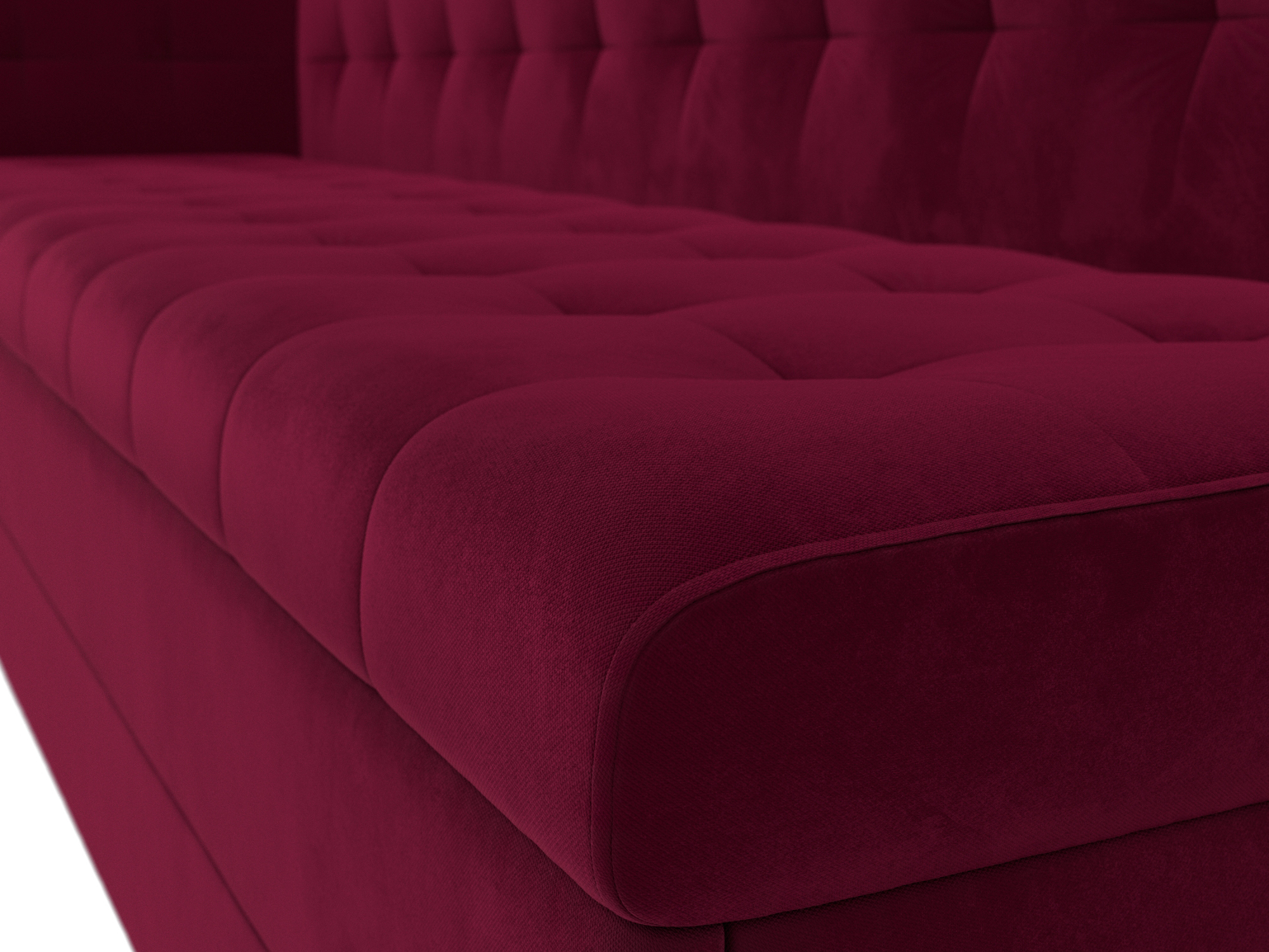 Кухонный диван Бриз с углом слева (Бордовый)