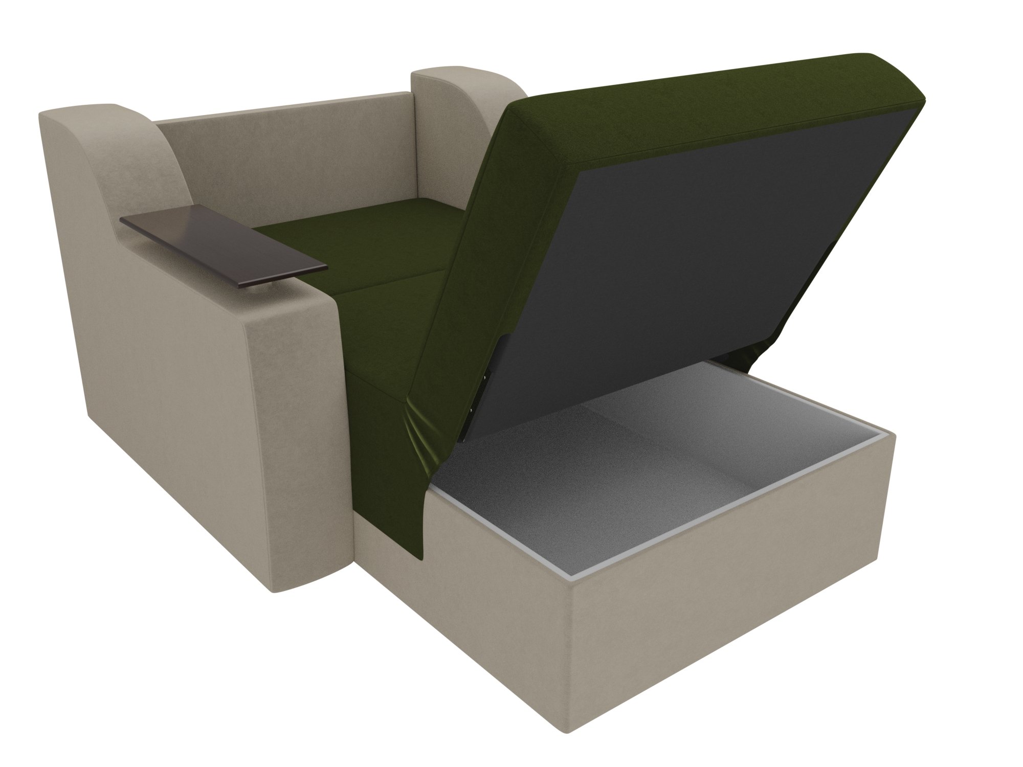 Кресло-кровать Сенатор 80 (Зеленый\Бежевый)