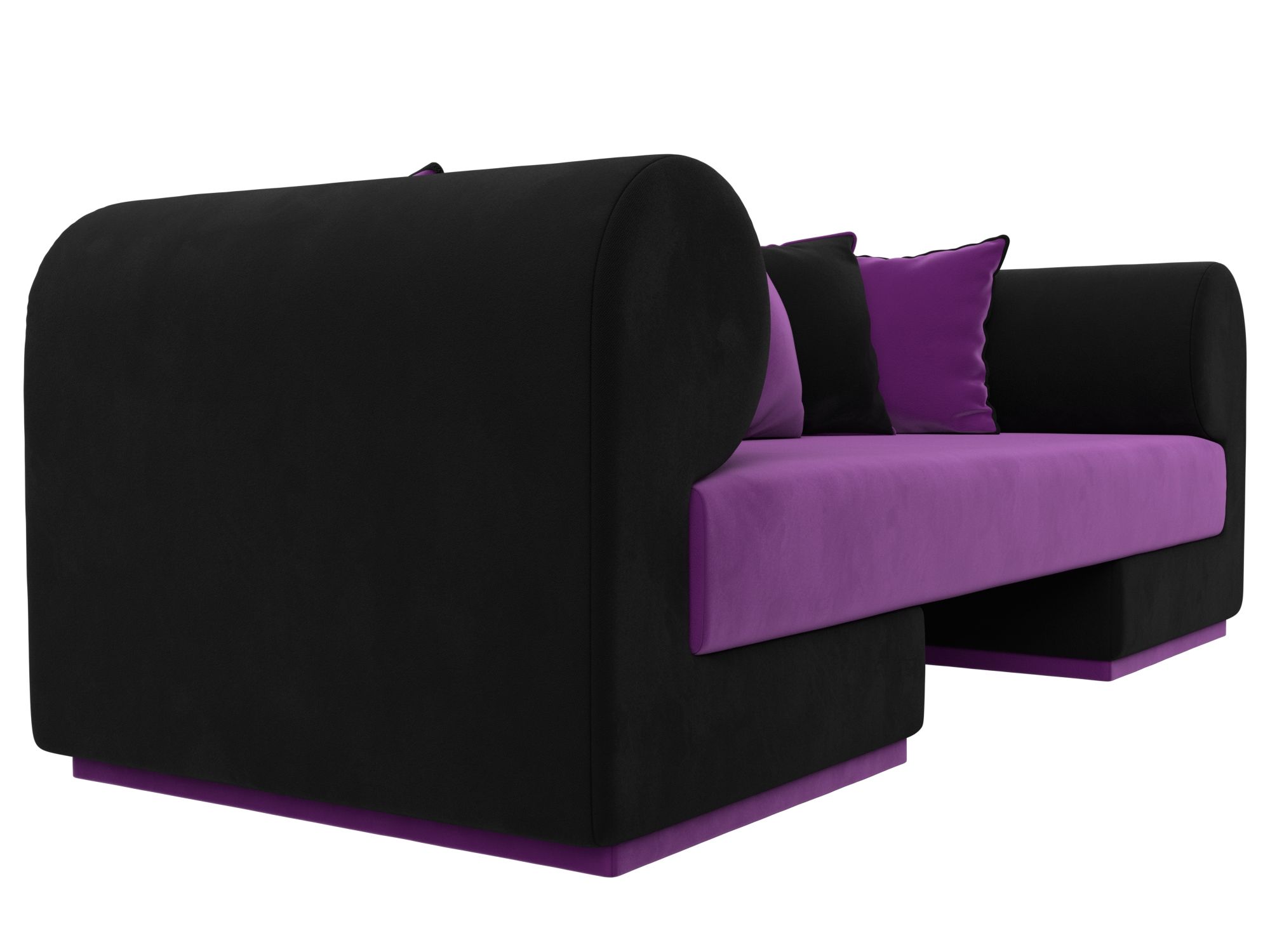 Прямой диван Кипр (Фиолетовый\Черный)