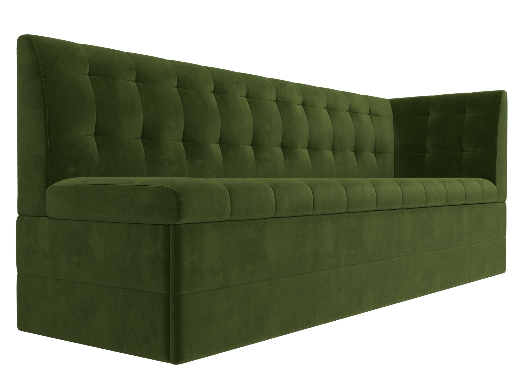 Кухонный диван Бриз с углом справа (Зеленый)