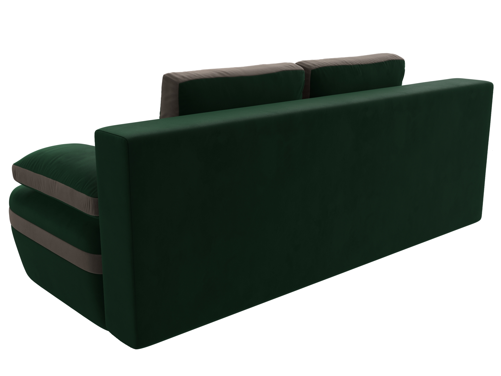 Прямой диван Каир (Зеленый\Коричневый)