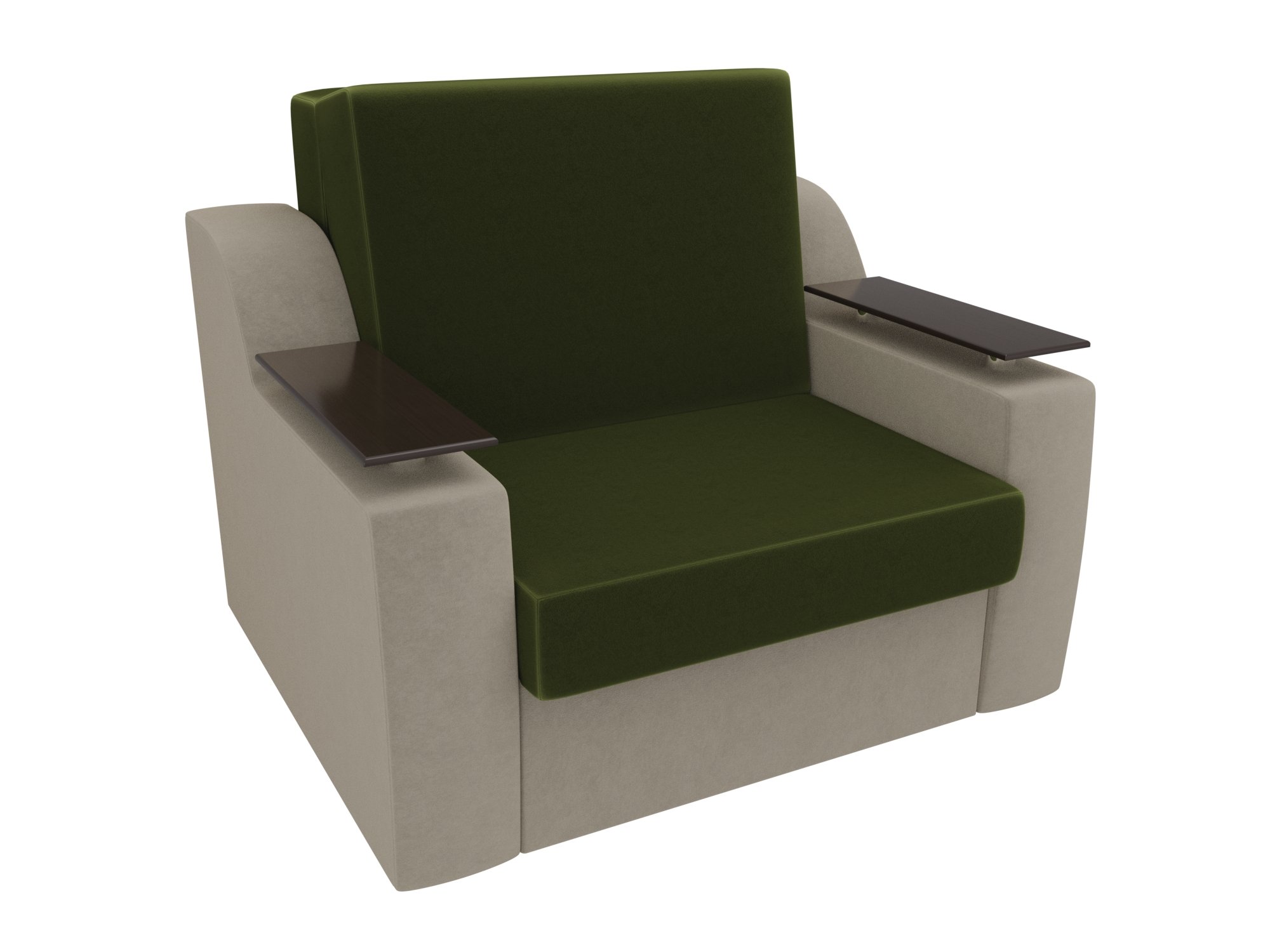 Кресло-кровать Сенатор 80 (Зеленый\Бежевый)