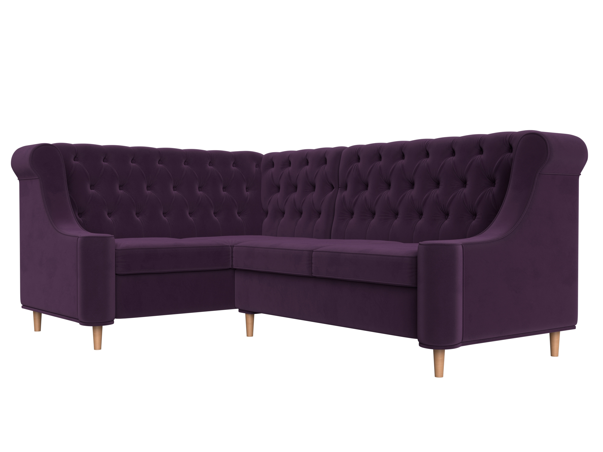 Угловой диван Бронкс левый угол (Фиолетовый)