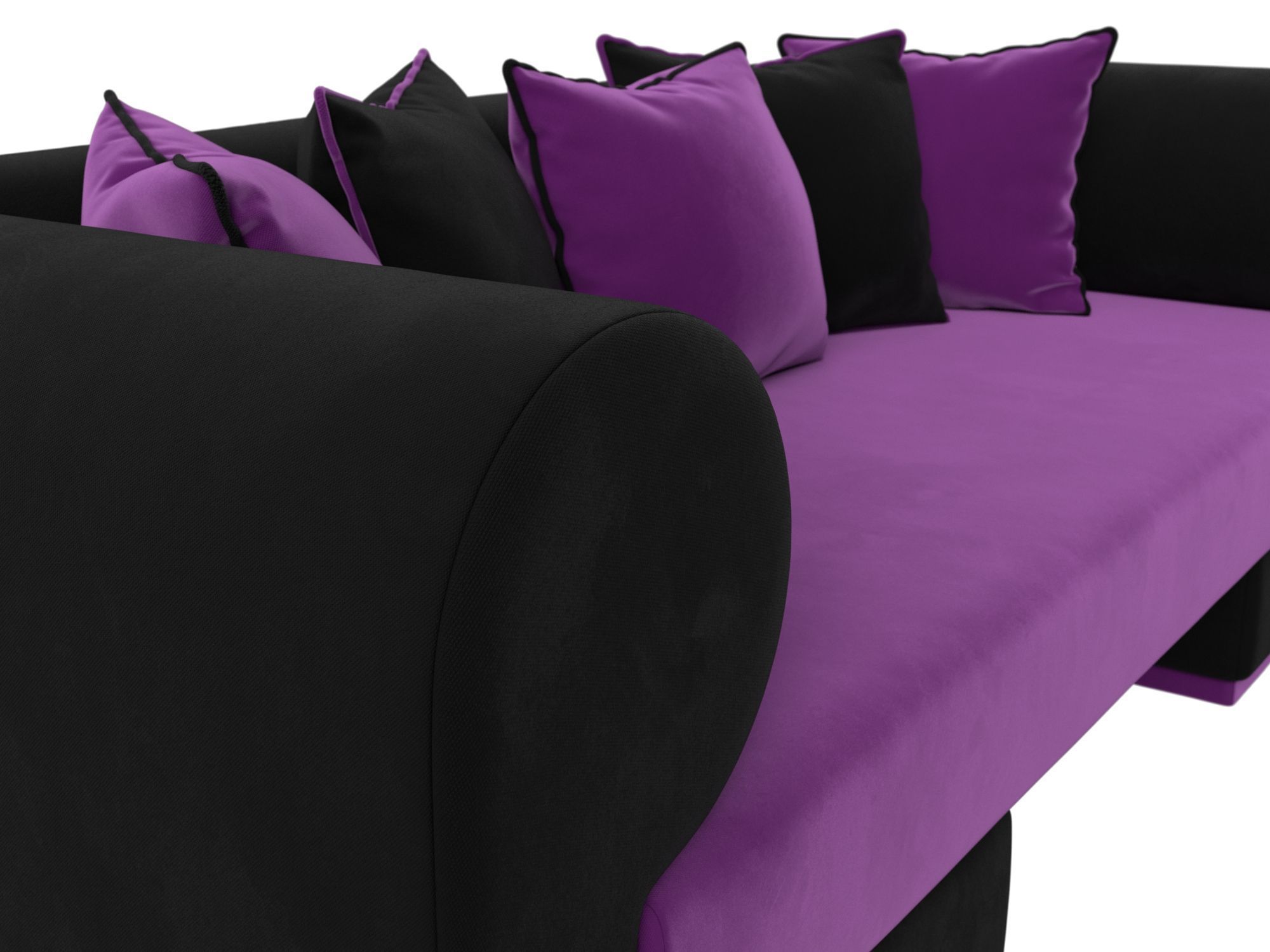 Прямой диван Кипр (Фиолетовый\Черный)