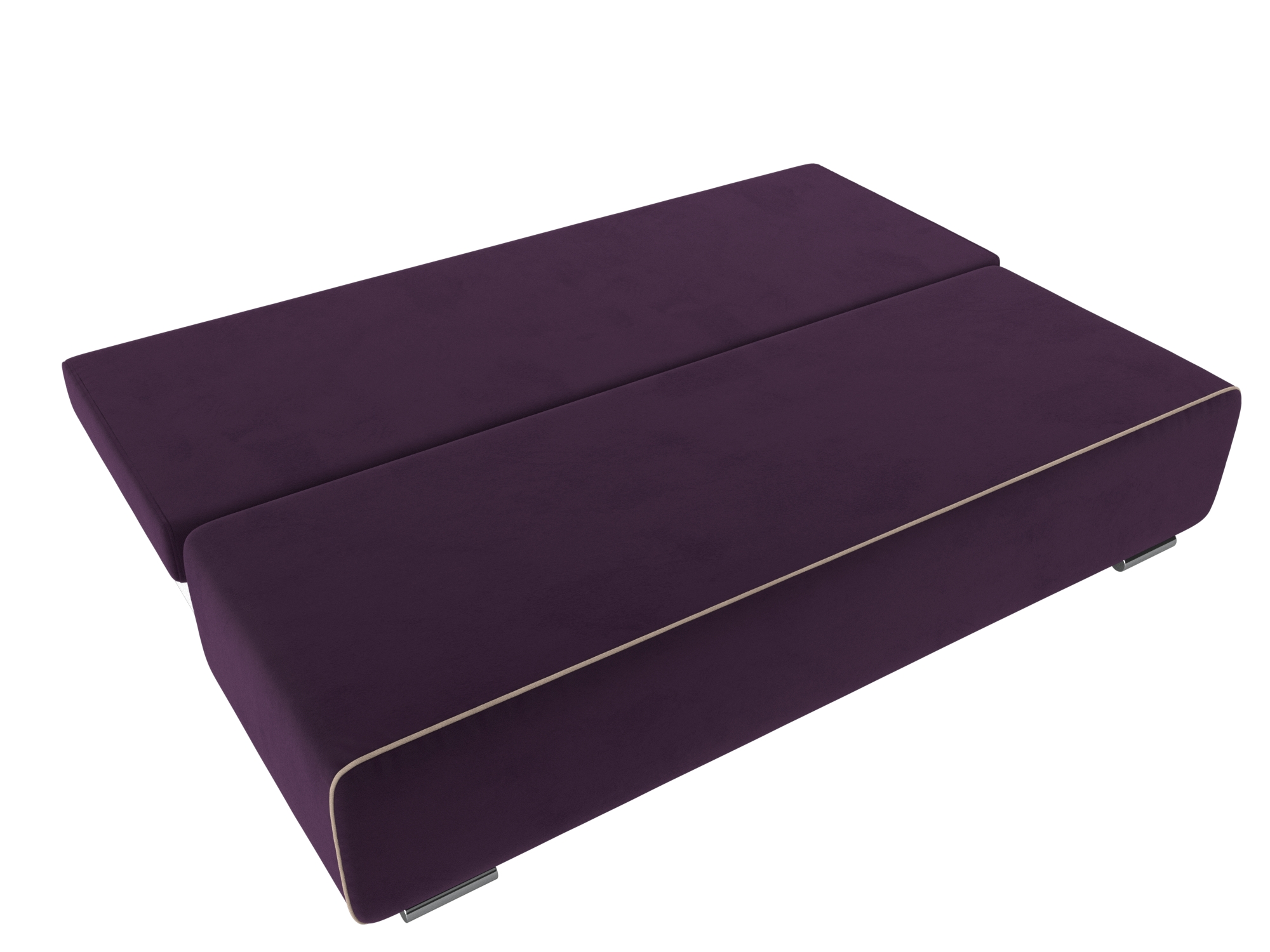 Прямой диван Уно (Фиолетовый\Бежевый)