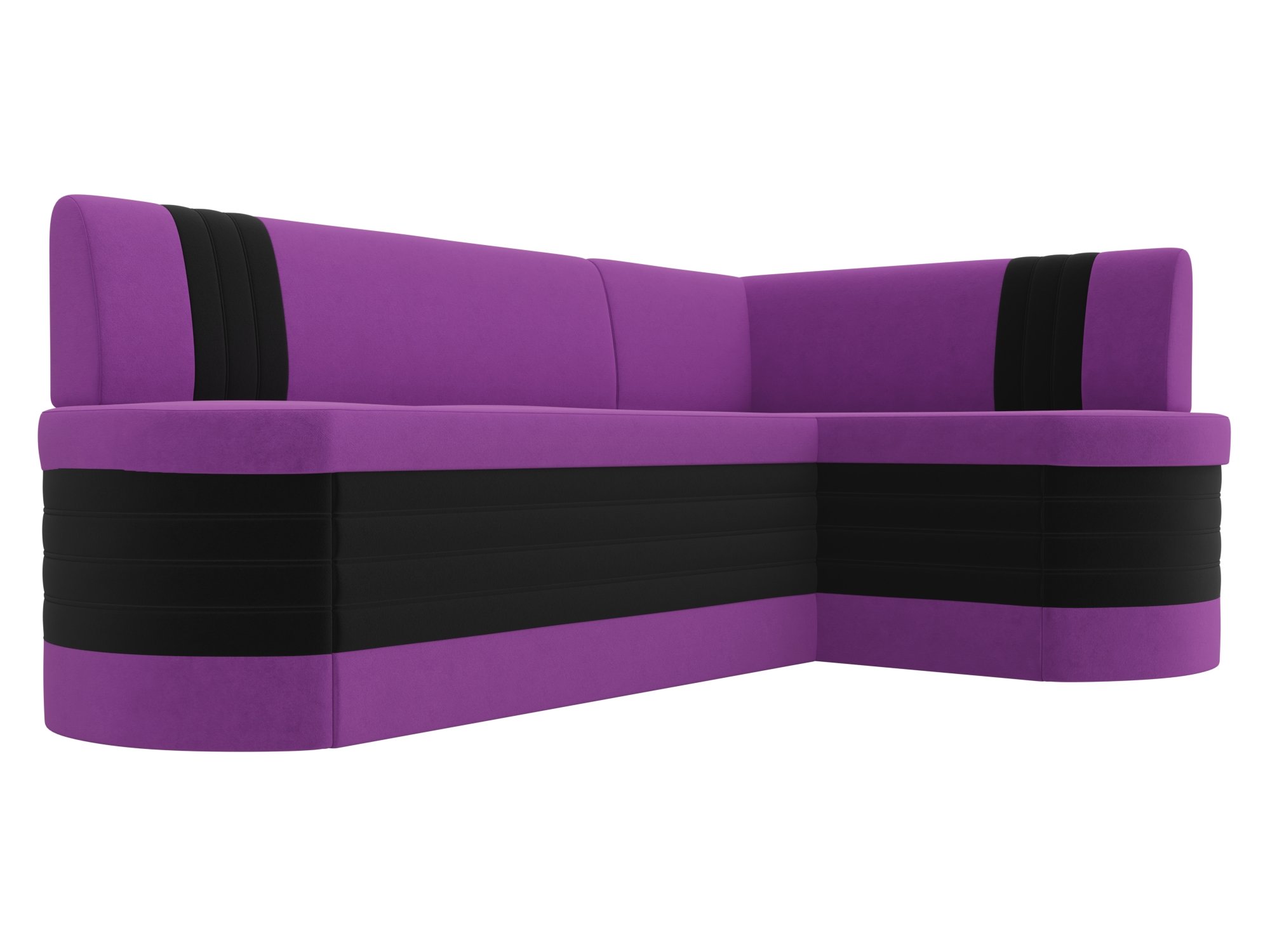 Кухонный угловой диван Токио правый угол (Фиолетовый\Черный)