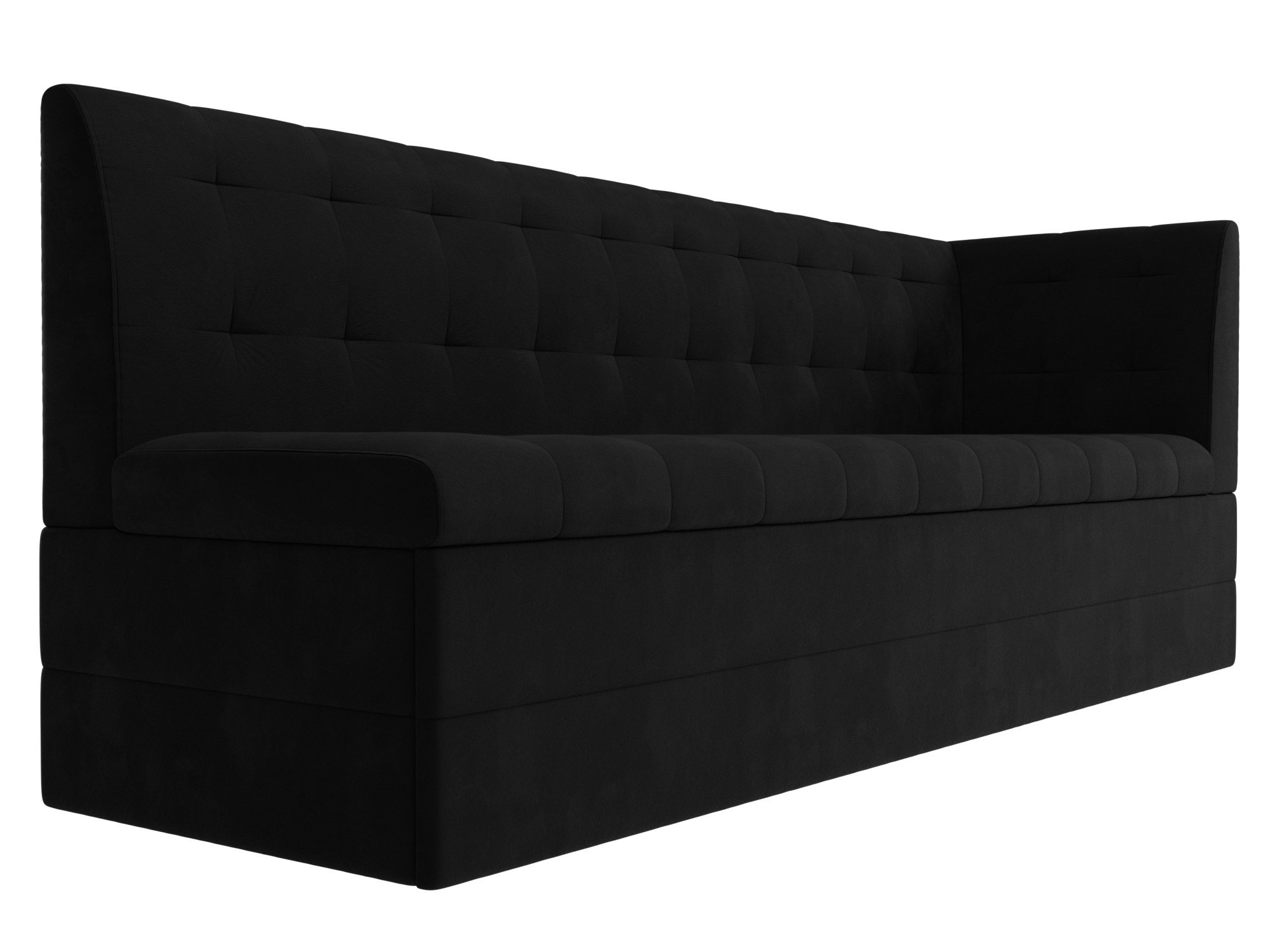 Кухонный диван Бриз с углом справа (Черный)