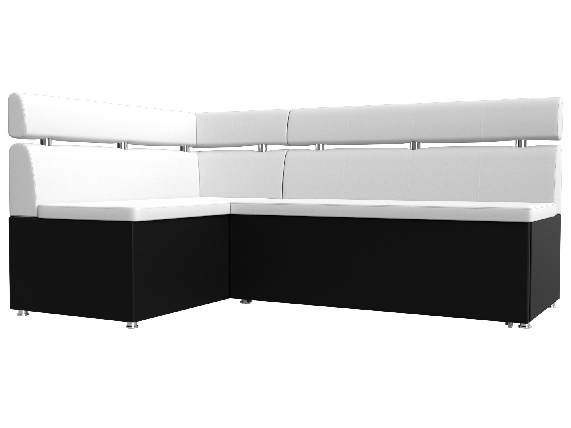 Кухонный угловой диван Классик левый угол (Белый\Черный)