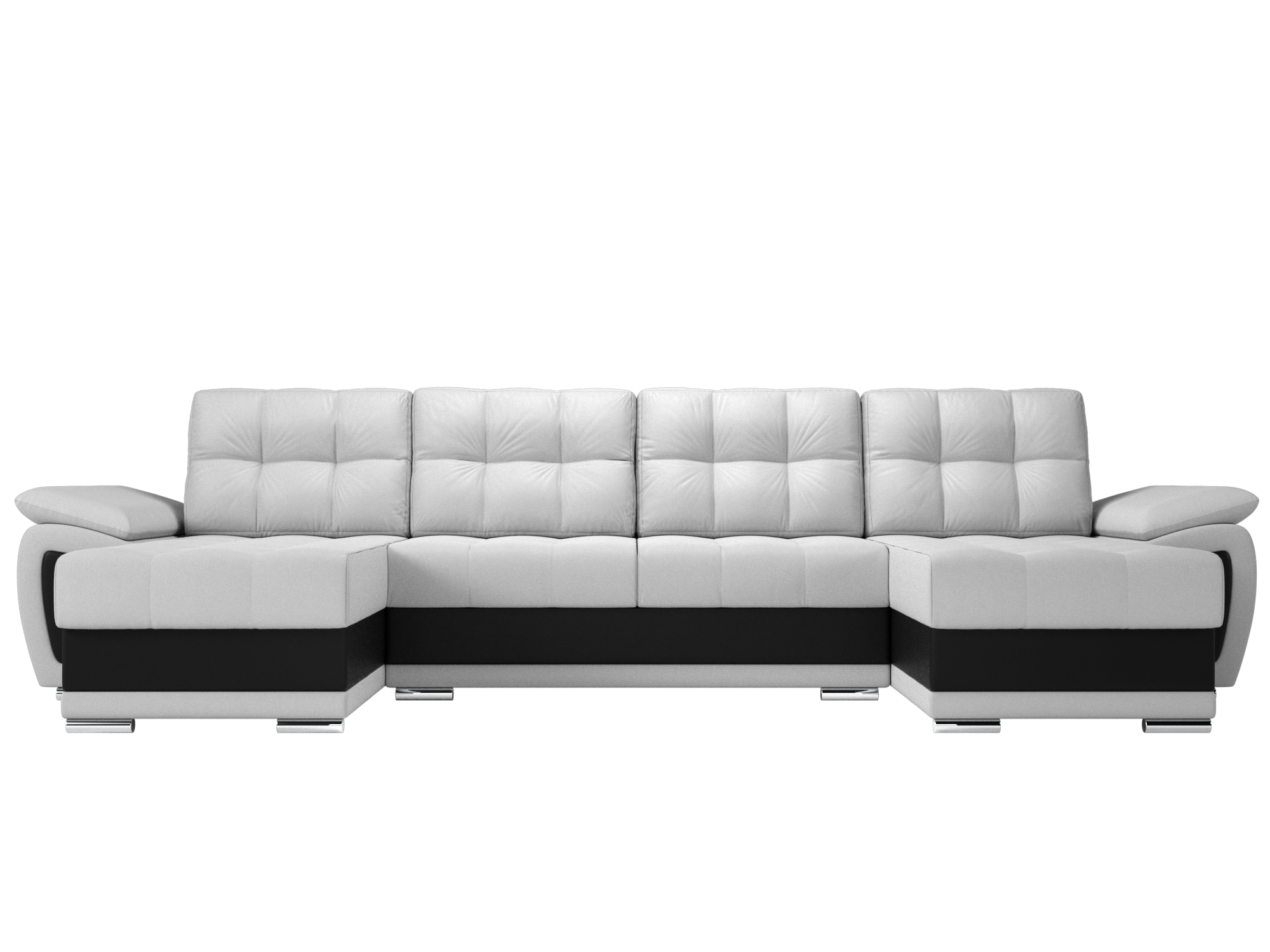 П-образный диван Нэстор (Белый\Черный)