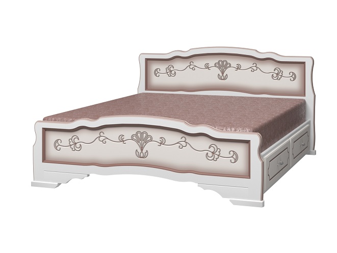 Кровать Карина-6 (120*200) с основанием, дуб молочный