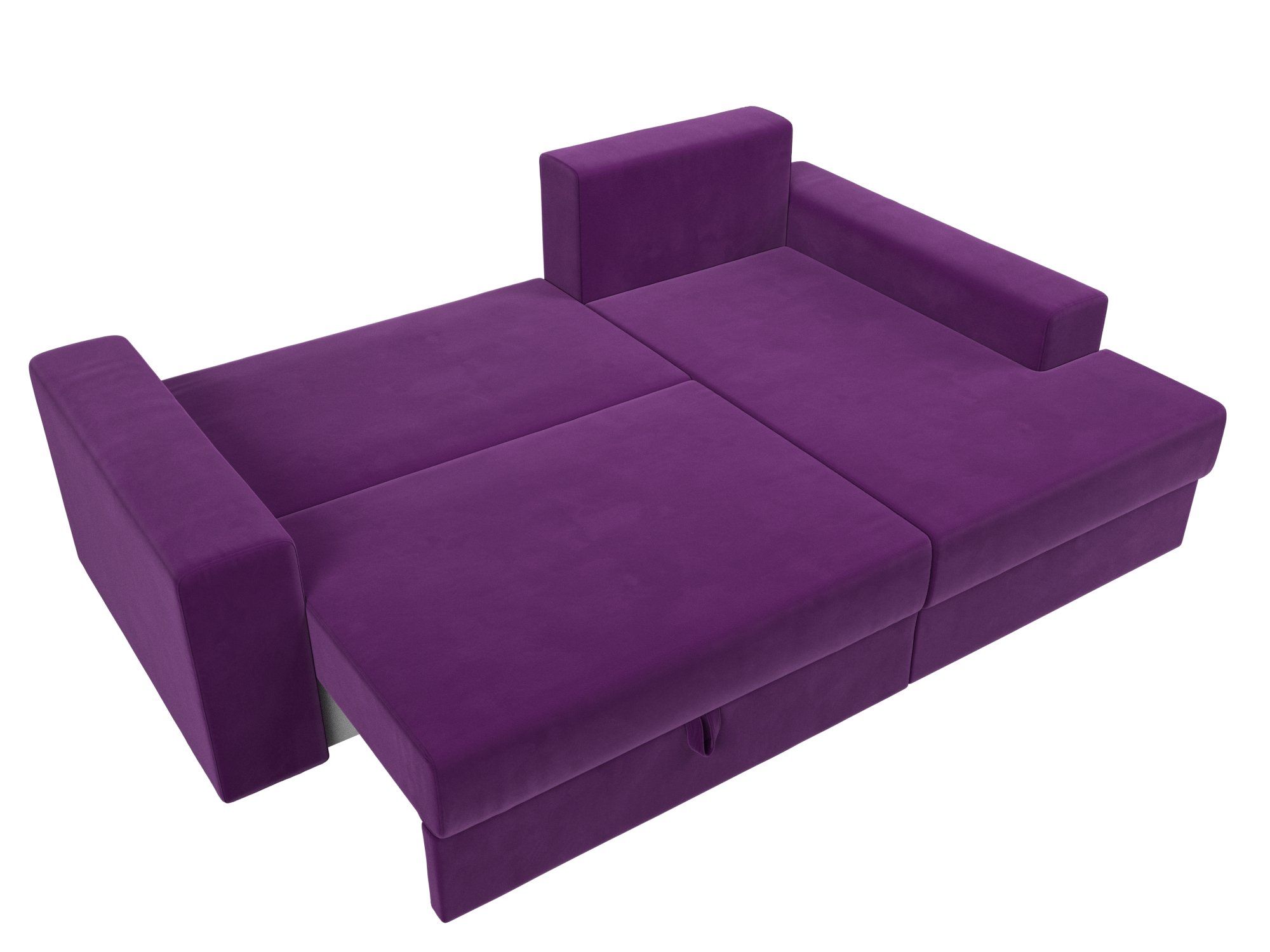 Угловой диван Майами правый угол (Фиолетовый\Черный)
