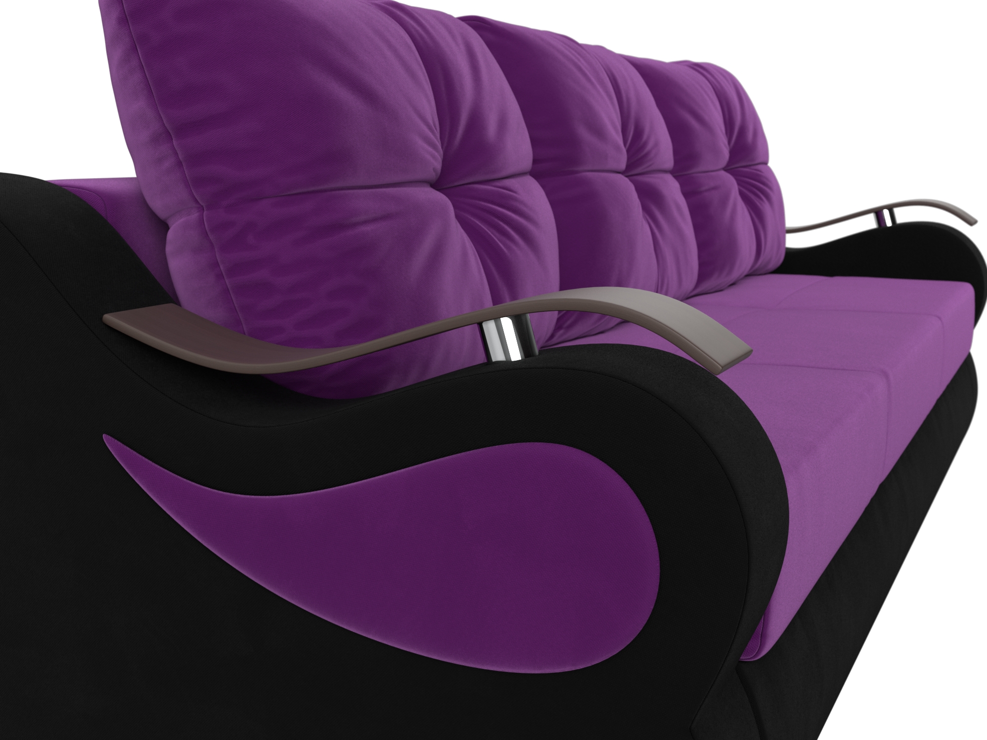 Прямой диван Меркурий еврокнижка (Фиолетовый\Черный)