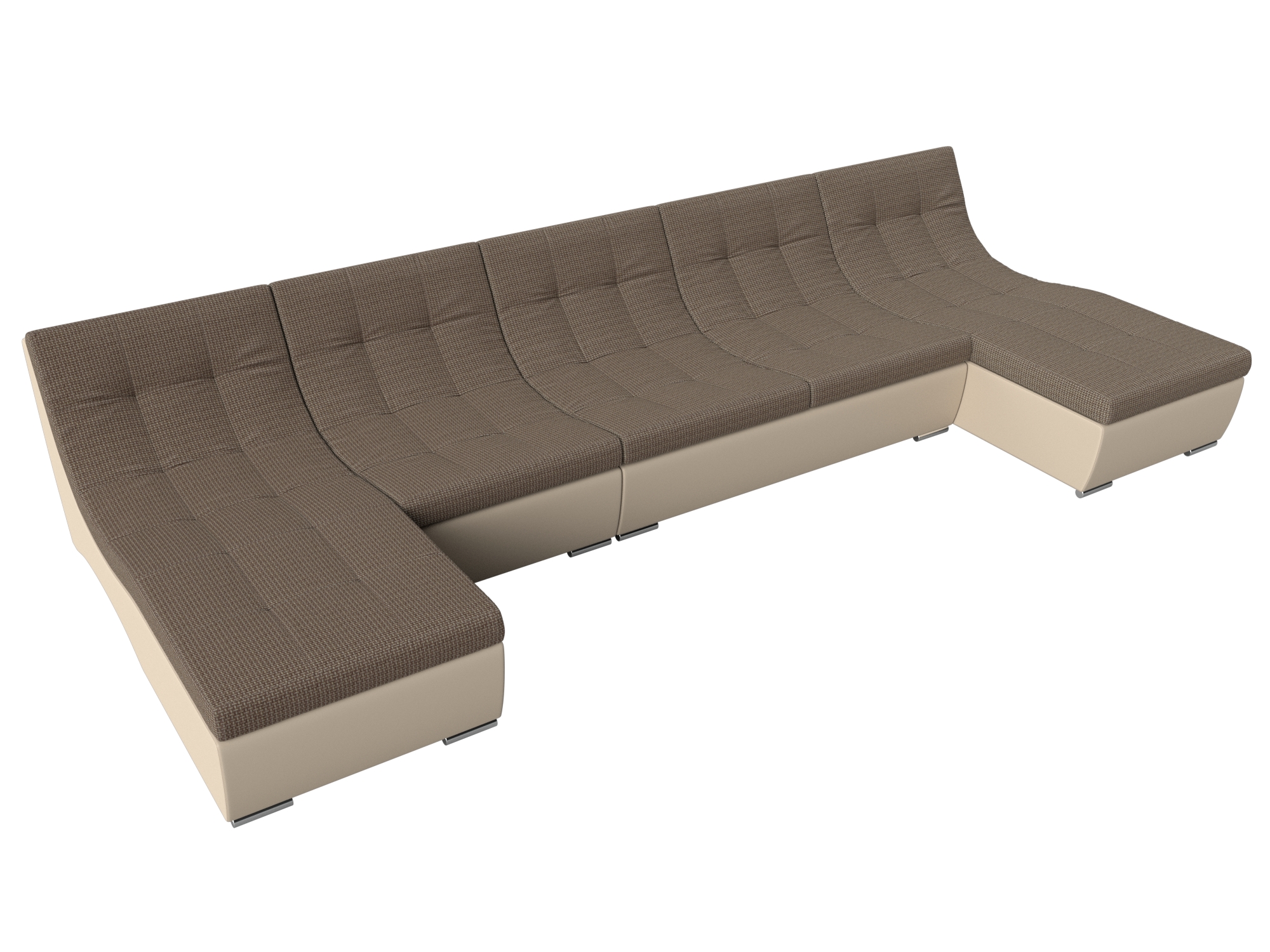 П-образный модульный диван Монреаль Long (Корфу 03\бежевый)