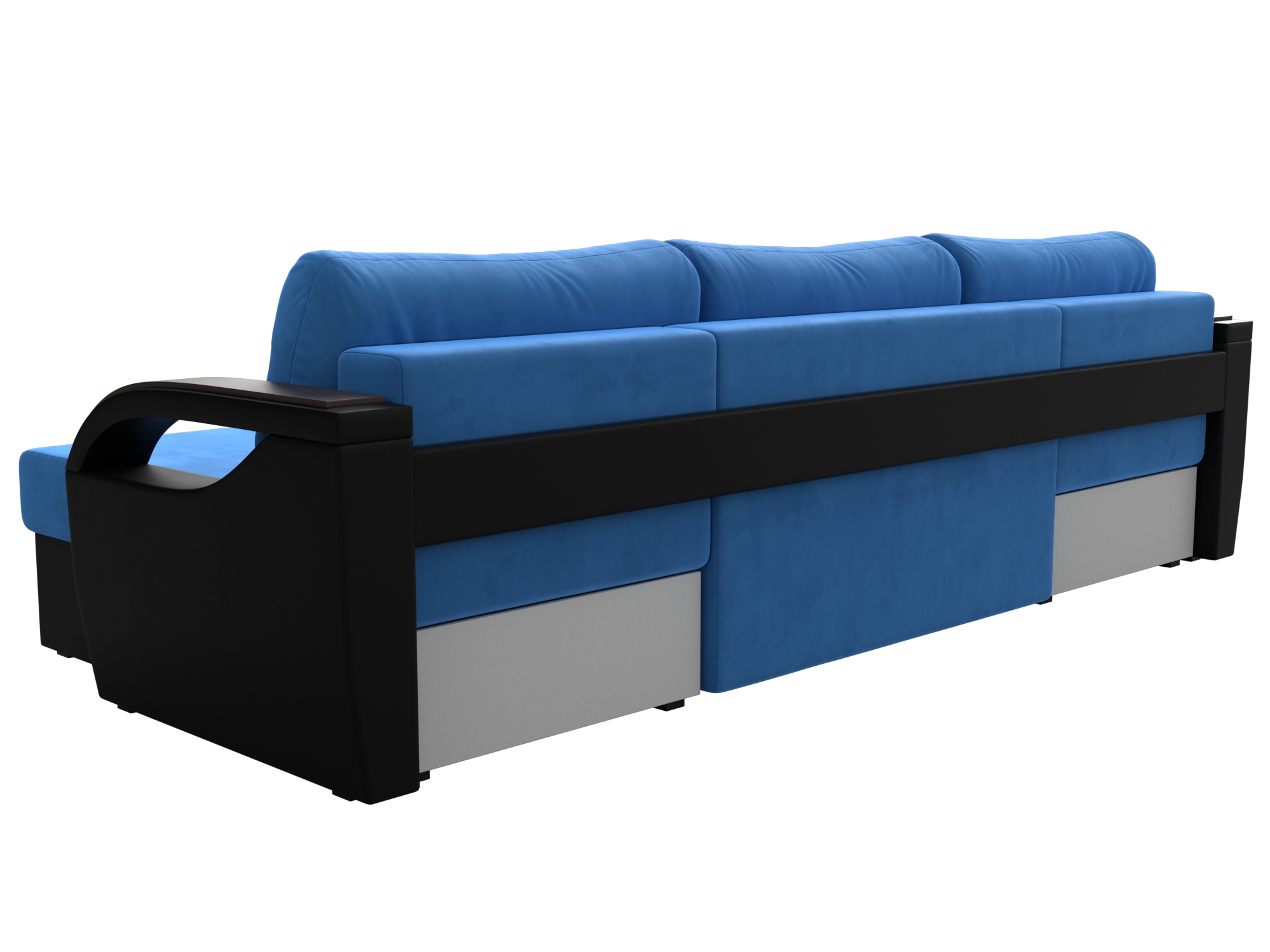 П-образный диван Форсайт (Голубой\Черный)