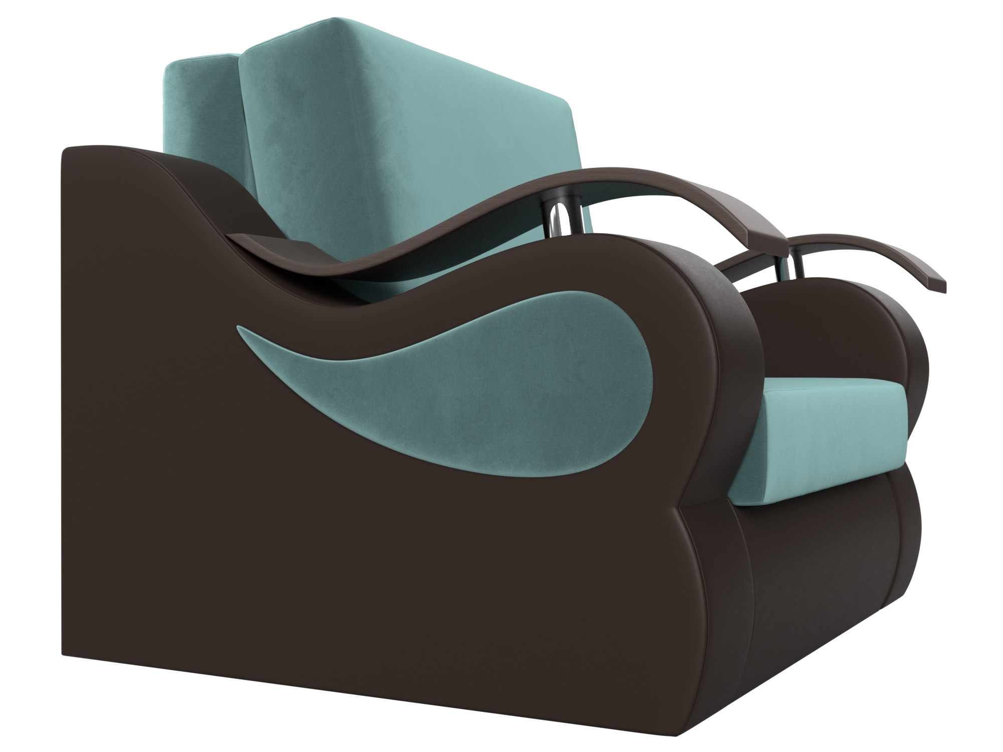 Кресло-кровать Меркурий 80 (Бирюзовый\Коричневый)