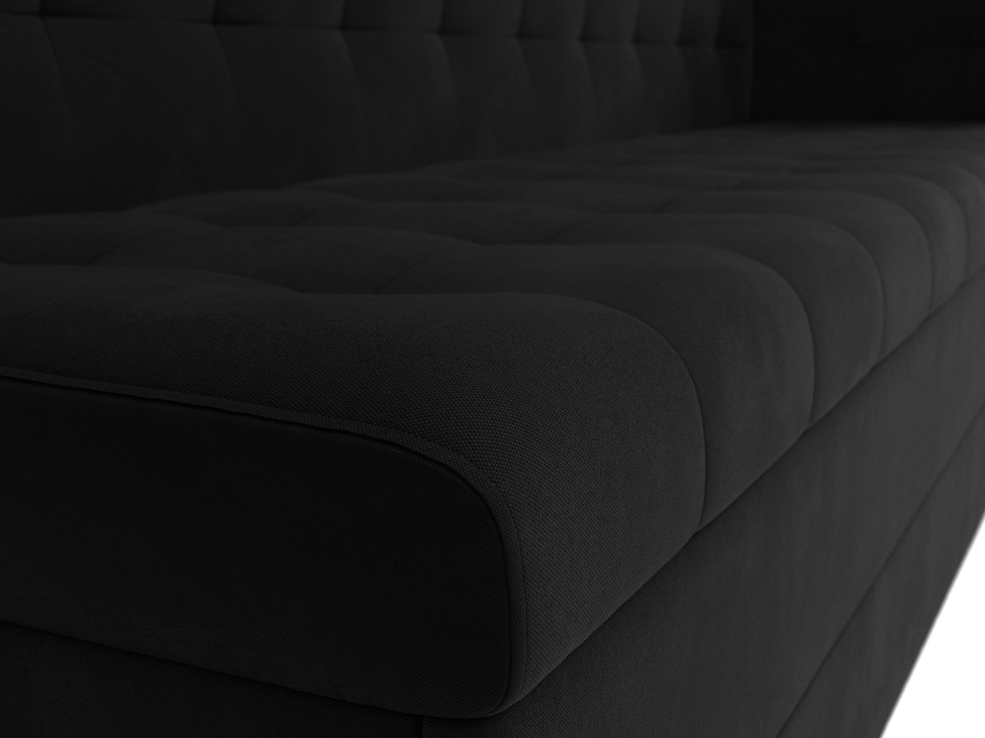 Кухонный диван Бриз с углом справа (Черный)