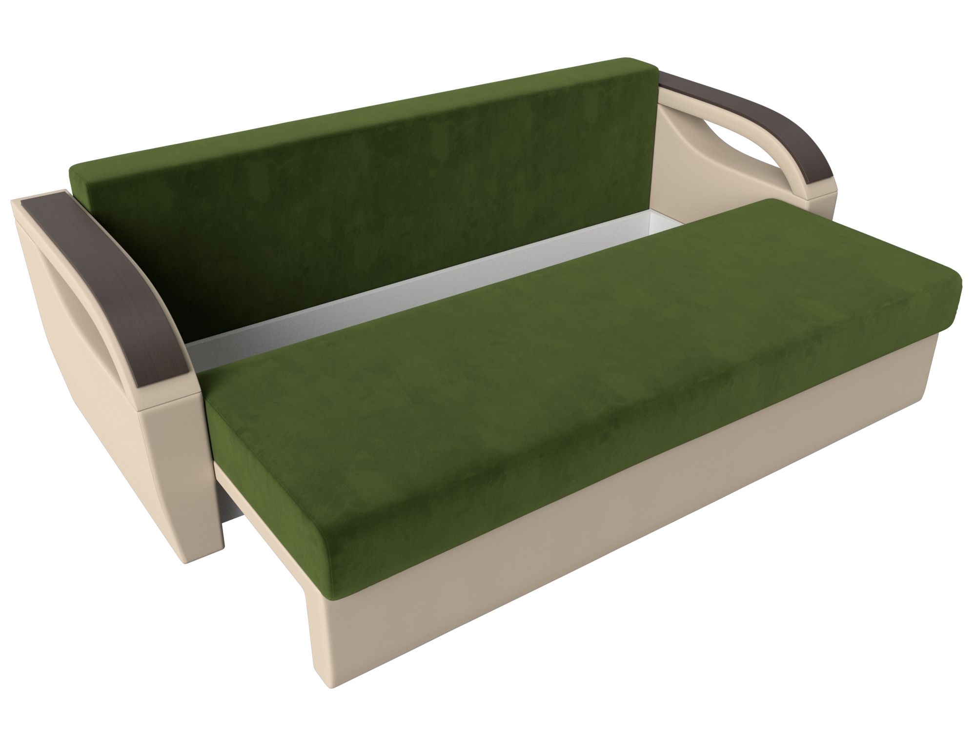 Прямой диван Форсайт (Зеленый\Бежевый)