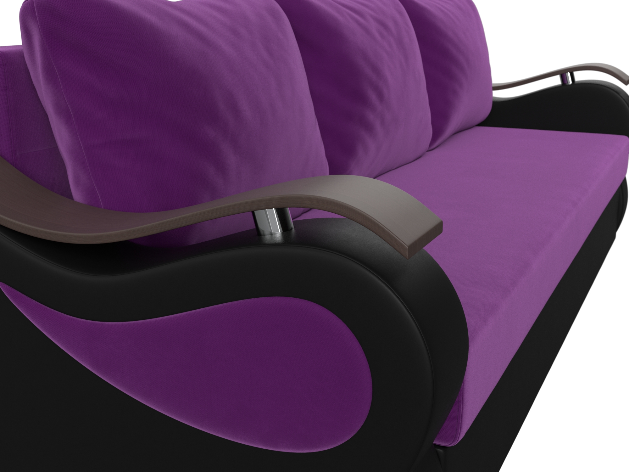 Прямой диван Меркурий Лайт (Фиолетовый\Черный)