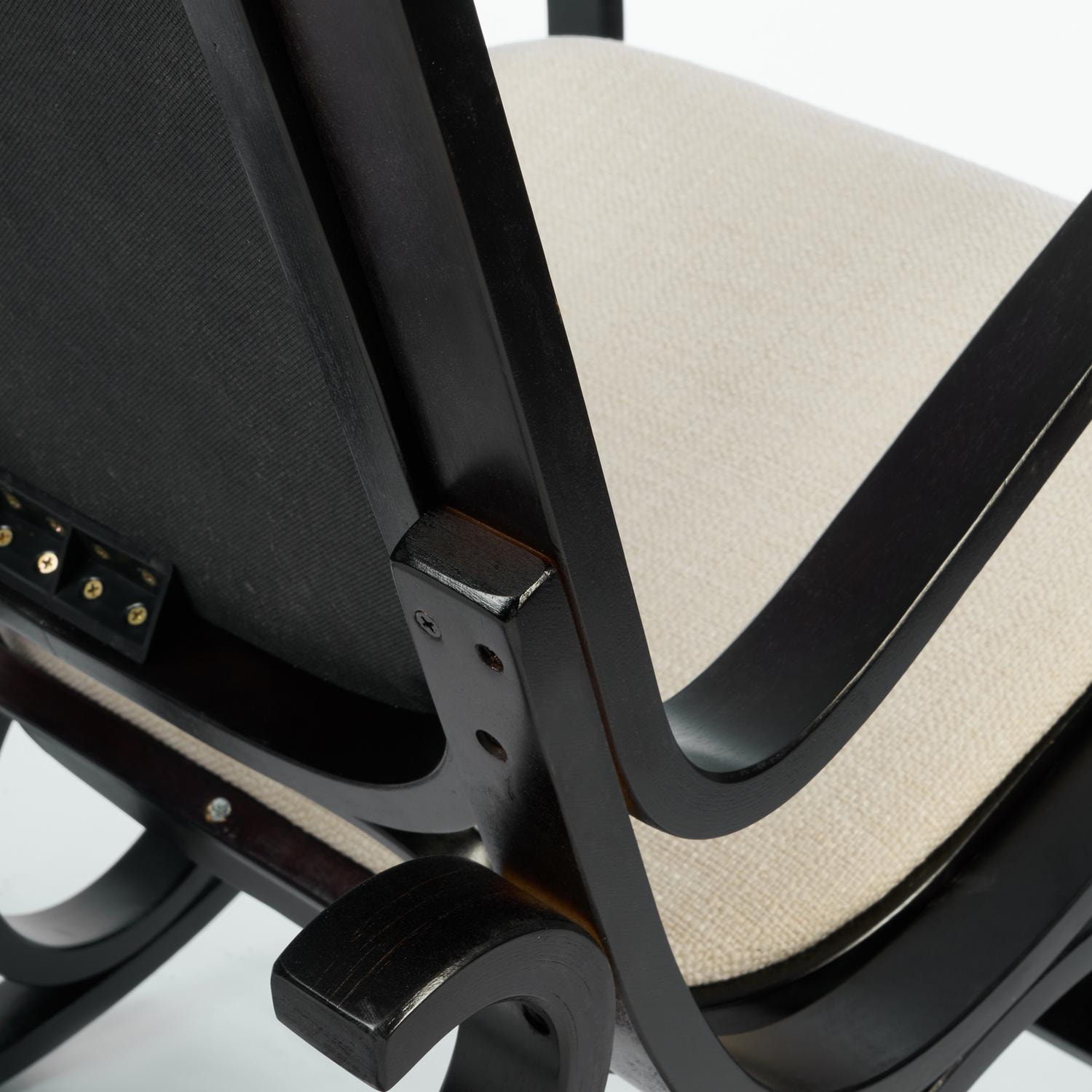Кресло-качалка mod. AX3002-2 венге #9, ткань бежевая