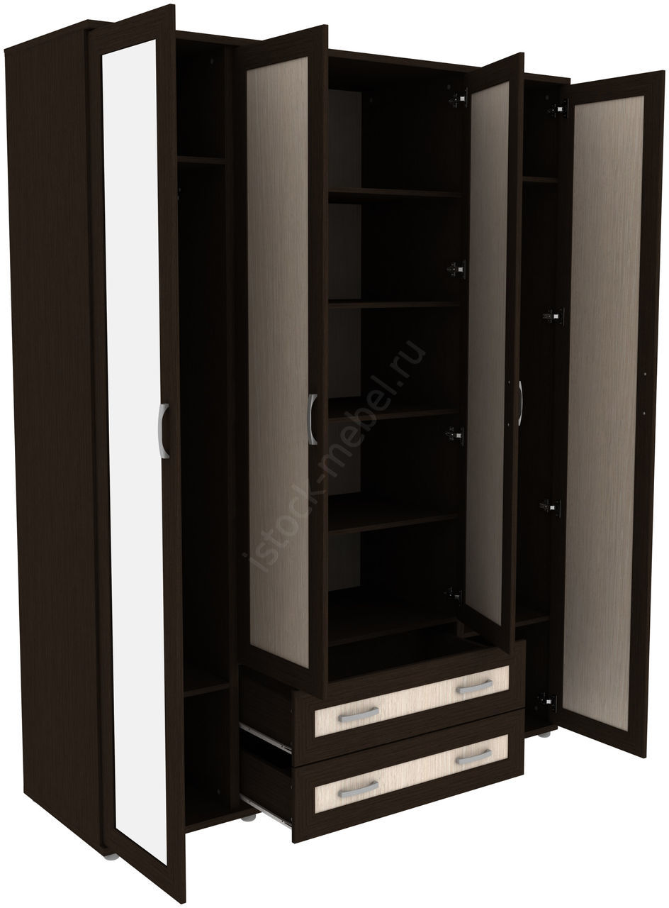 Шкаф для одежды с 2 зеркалами ГАРУН-К 514.04