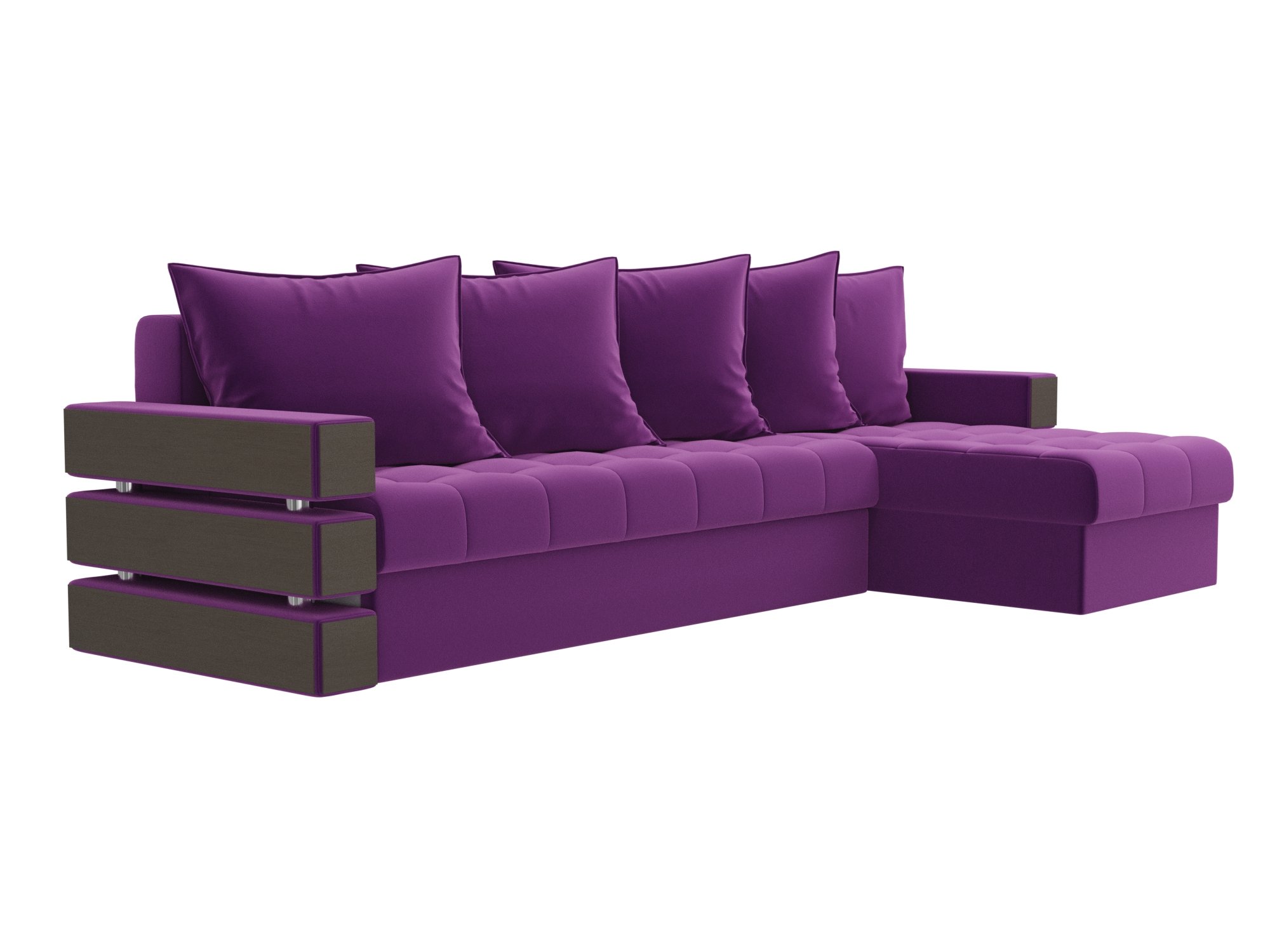 Угловой диван Венеция правый угол (Фиолетовый)