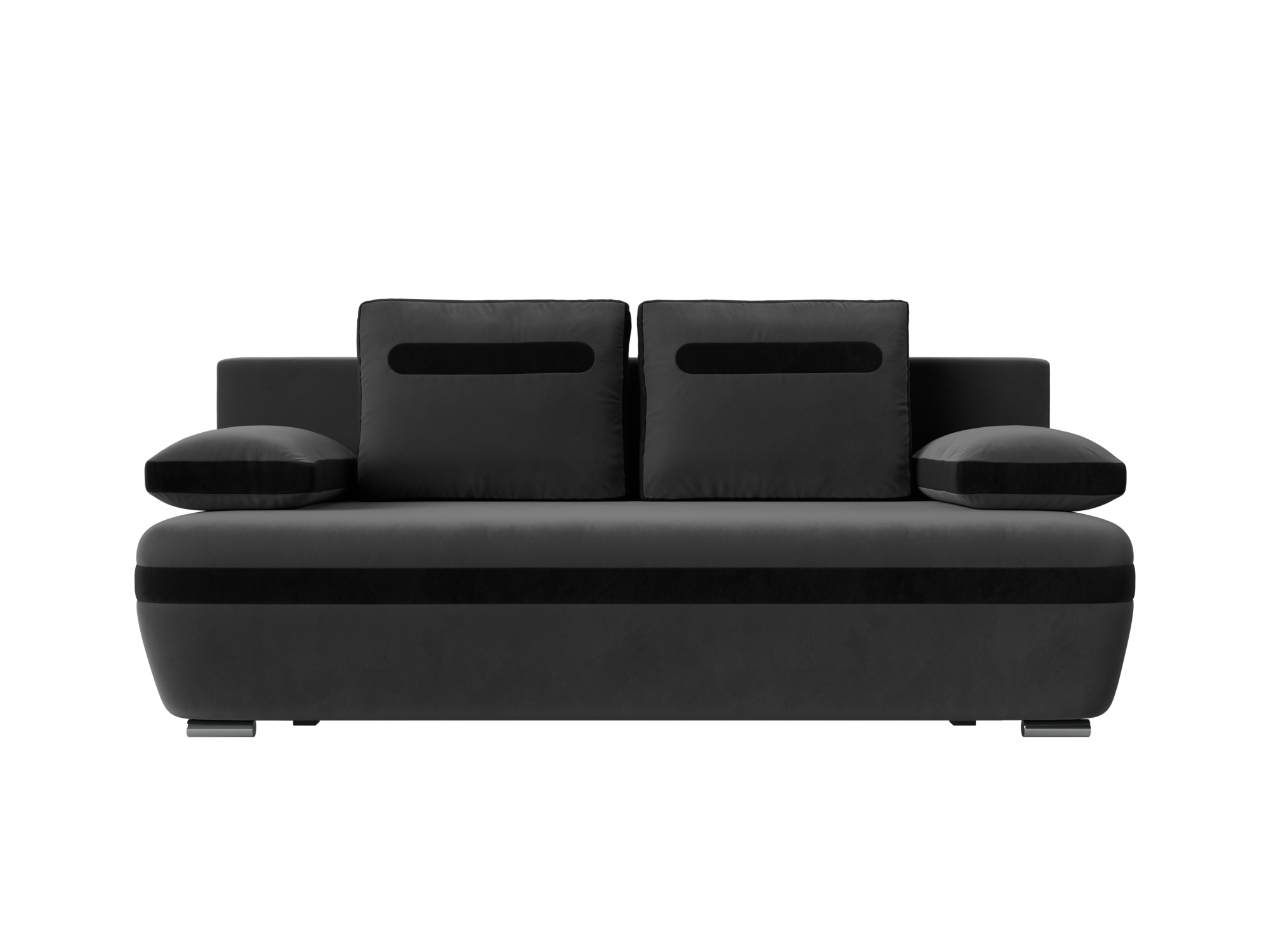 Прямой диван Каир (Серый\Черный)