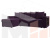 Угловой диван Дубай Лайт левый угол (Фиолетовый)