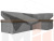 Кухонный угловой диван Омура правый угол (Коричневый\Серый)