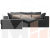 Угловой диван Майами левый угол (Серый\Серый\Бежевый)