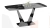 Стол раздвижной Фабио Тип 1 Черный муар, Стекло матовое черный мрамор