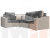 Угловой диван Комфорт левый угол (Серый\Бежевый)