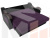 Прямой диван Меркурий 160 (Фиолетовый\Черный)