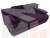 Прямой диван Каир (Фиолетовый\Черный)