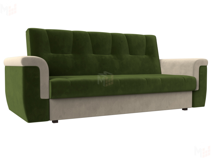 Прямой диван Эллиот (Зеленый\Бежевый)