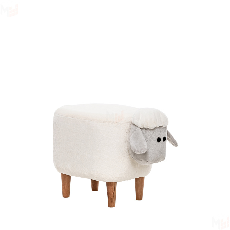 Пуф Leset Lamb COMBI (Молочный, компаньон серый)