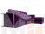 Угловой диван Атланта М правый угол (Фиолетовый)