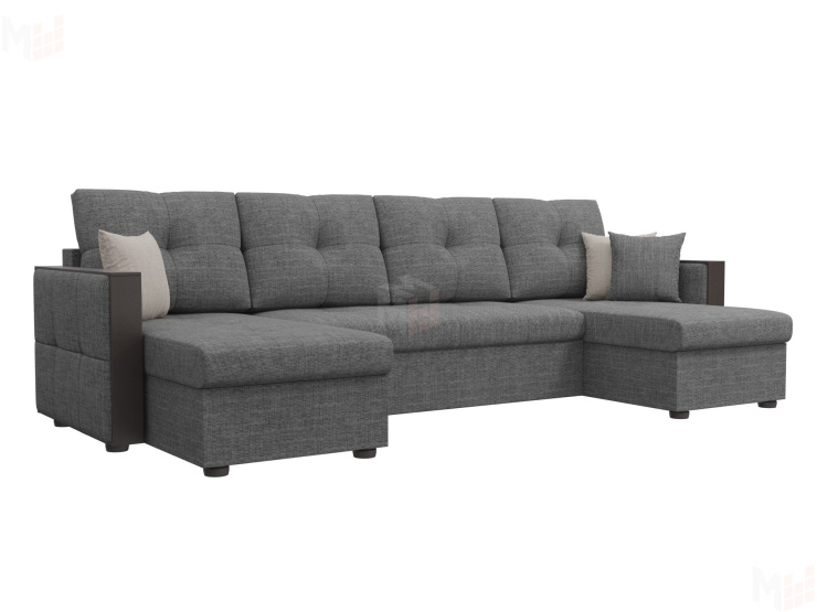 П-образный диван Валенсия (Серый)