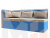 Кухонный диван Метро с углом слева (Бежевый\Голубой)