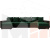 П-образный диван Дубай полки слева (Зеленый\Коричневый)